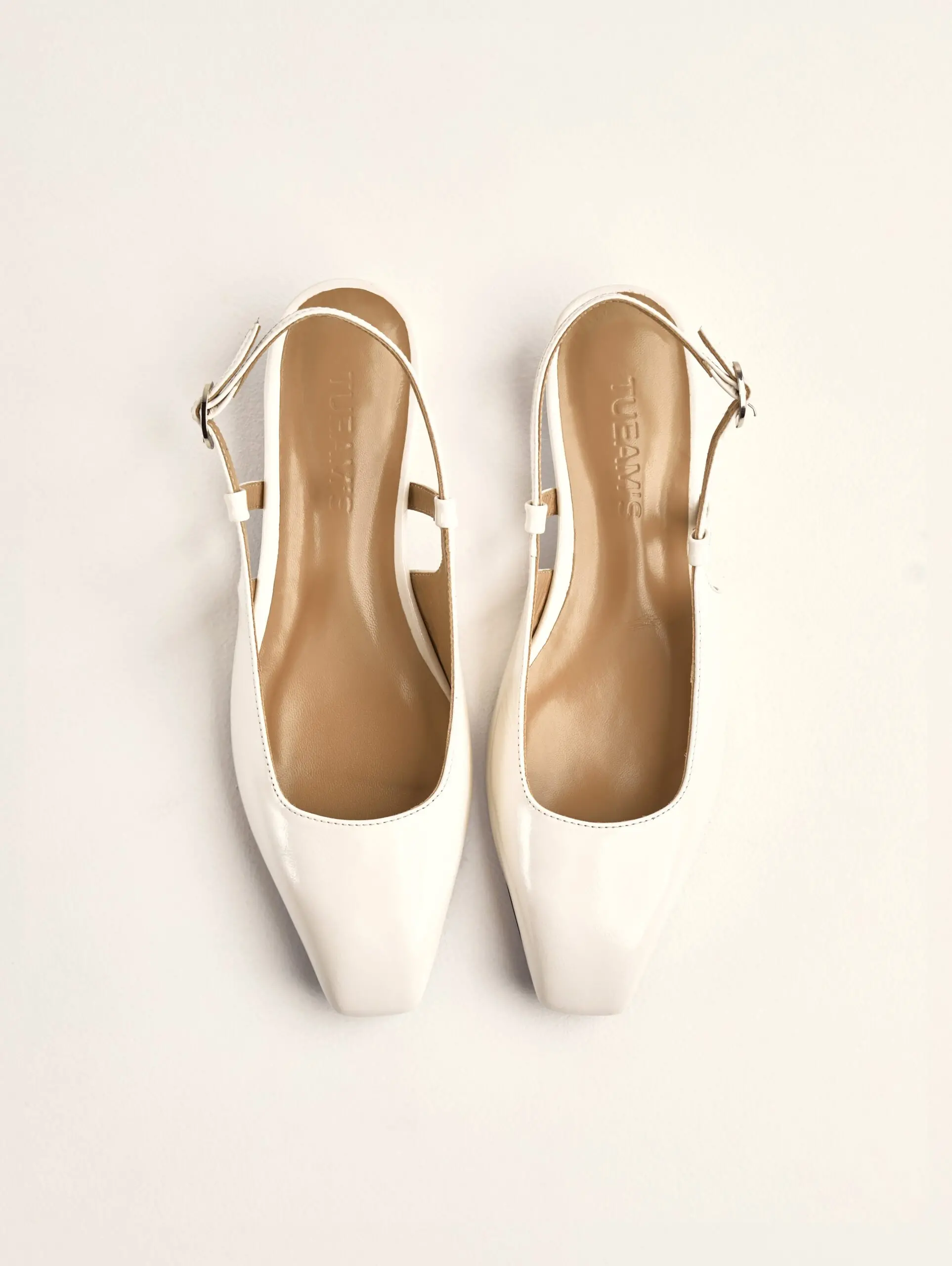 Slingback Selley in milk leather