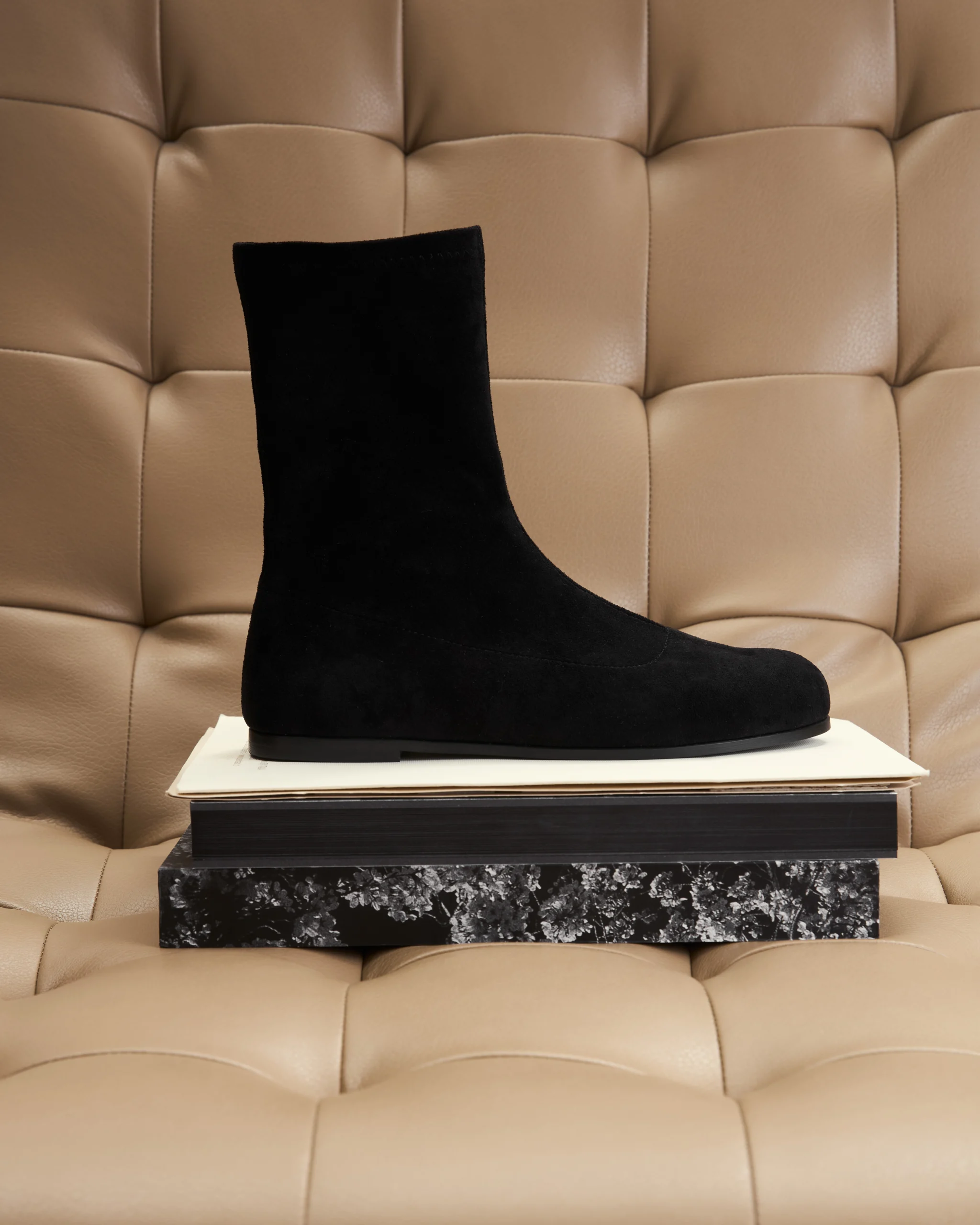 Black ankle sock boots