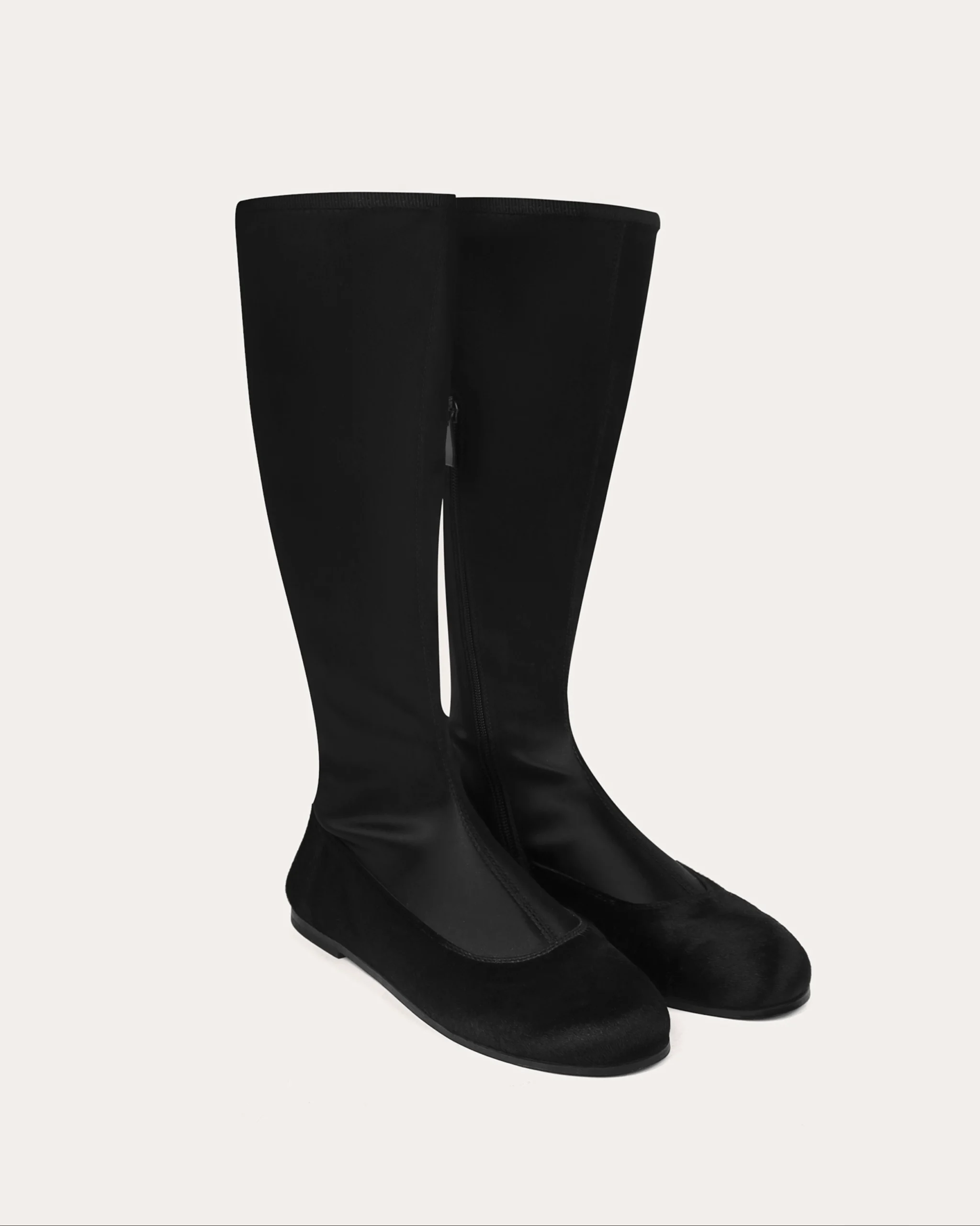 Celoure stretch satin boots