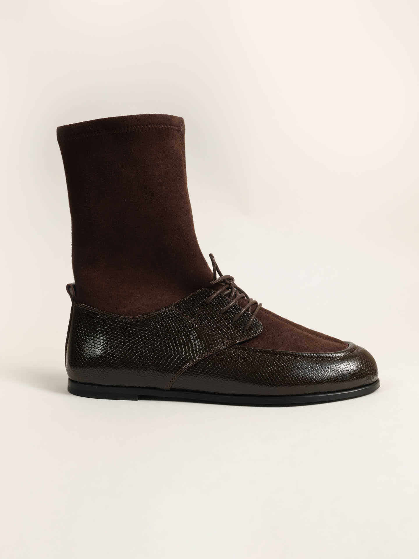 Черевики-дербі Sock на низькому ходу в коричневому